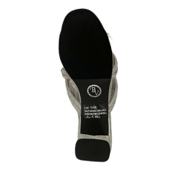 BELLA~VITA CARMEN Women's Crisscross Straps Heel Sandals Silver Size 8.5 WW - Picture 7 of 8